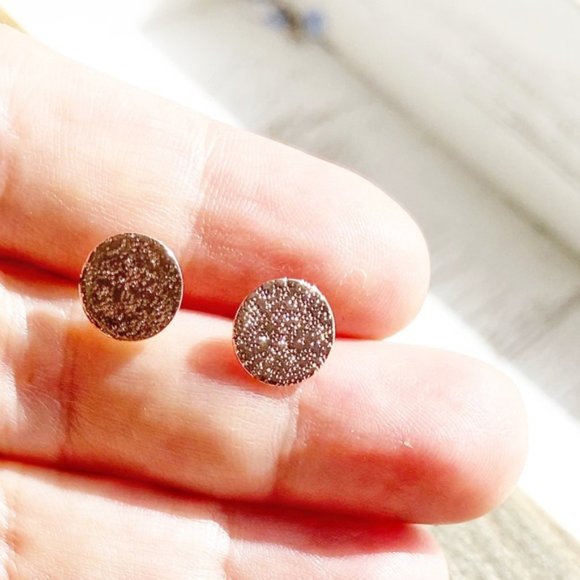 Alquimia Jewelry - ROSE GOLD STAR DUST DAINTY COIN STUDS EARRINGS SET